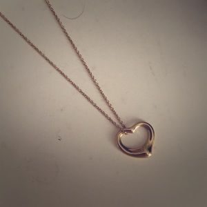 Gold chain Tiffany heart necklace